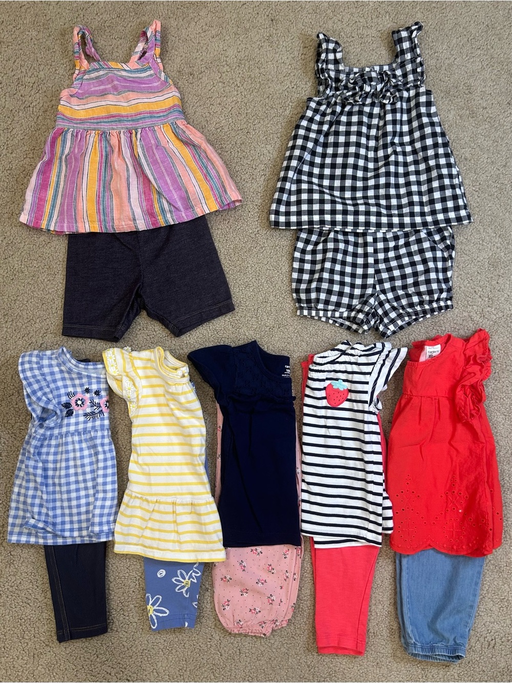 Girls Matching Top & Bottom Sets Bundle Size 18-24 Months (7 Sets)
